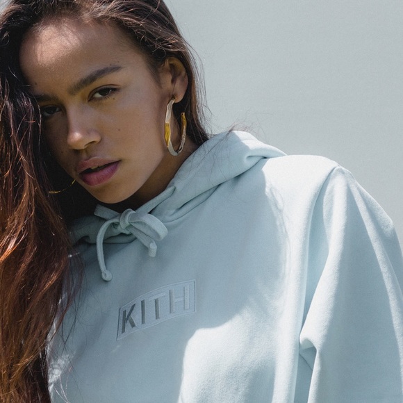 Kith | Tops | Kith Light Blue Box Logo Hoodie | Poshmark